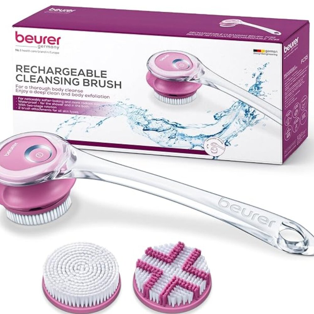 Beurer‎ Exfoliating and Rechargeable Cleansing Shower Brush, FC55, NWT